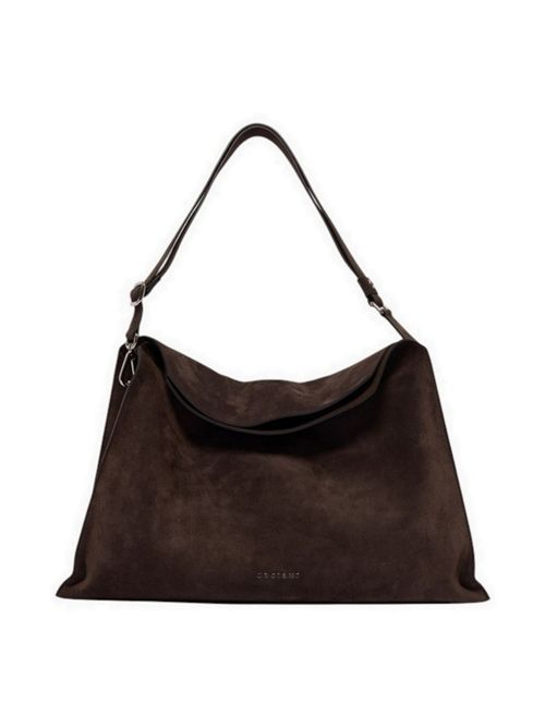 Borsa donna Trinity Peach Large in suede e cuoio marrone Orciani | B02232-PEACHTESTA DI MORO